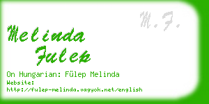 melinda fulep business card