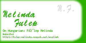 melinda fulep business card